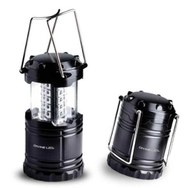 Ultra Bright LED Lantern - Best Seller - Camping Lantern - Collapses - Suitable for: Hiking, Camping, Emergencies, Hurricanes, Outages - Super Bright - Lightweight - Water Resistant - Black - Divine LEDs