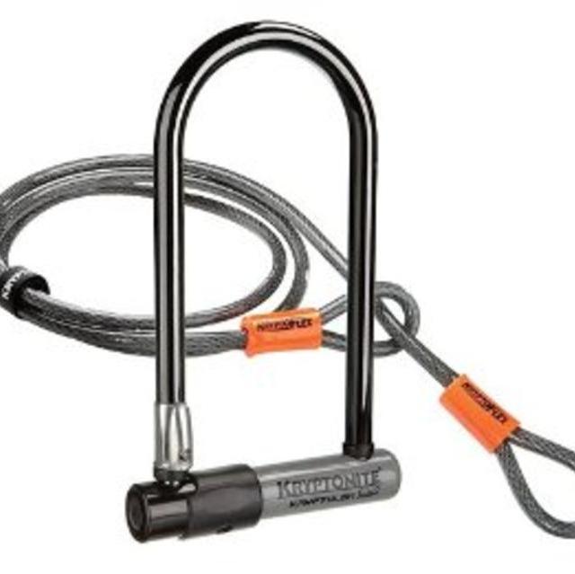Kryptonite Kryptolok Series 2 Standard Bicycle U-Lock with 4-Foot Flex Cable