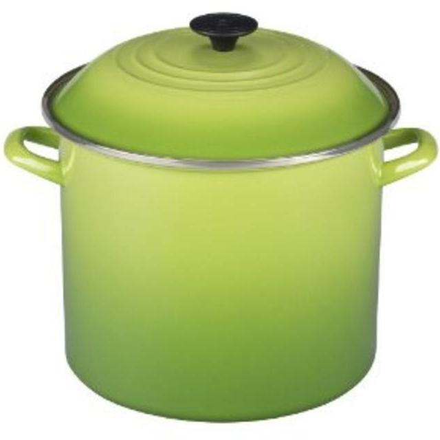 Le Creuset Enamel-on-Steel Covered Stockpot, 10-Quart, Palm