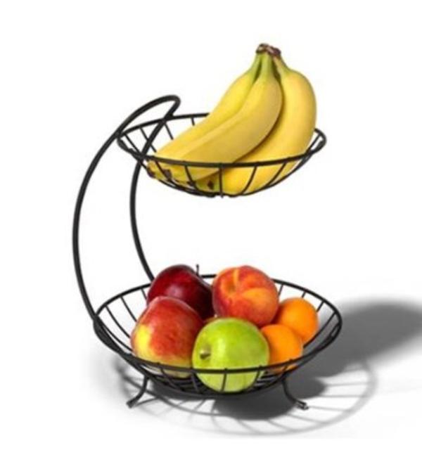 Yumi 2-Tier Fruit Server, Black