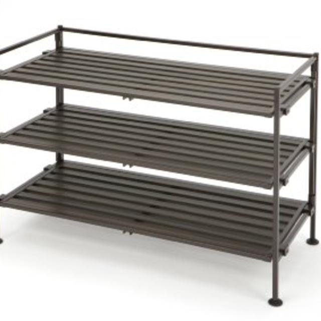 Seville Classics Resin-Wood Composite Utility Shoe Rack