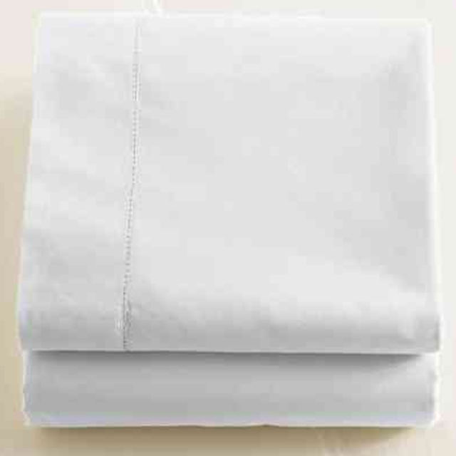 L.L. Bean Pima Cotton Percale Sheet, Fitted (Queen, White)