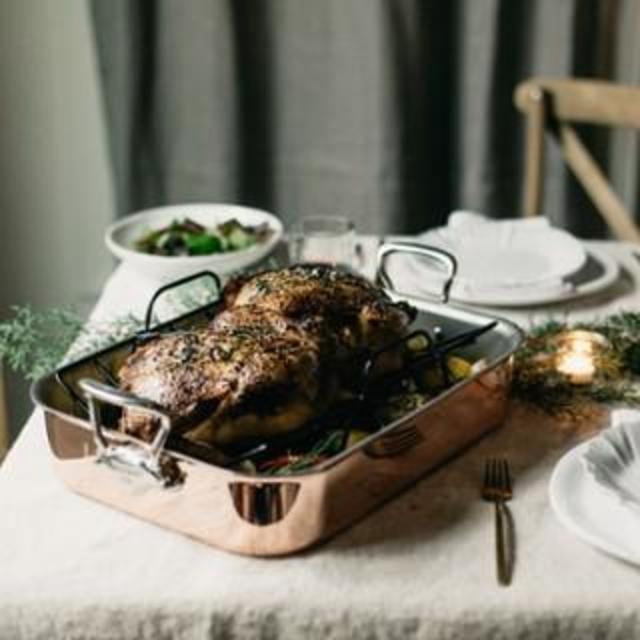 Mauviel M'150s Roasting Pan with Rack