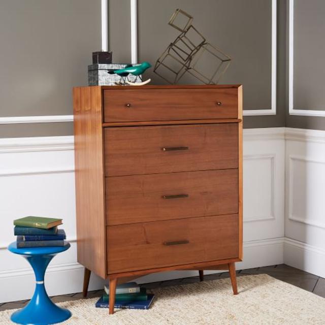 Mid-Century 4-Drawer Dresser - Acorn