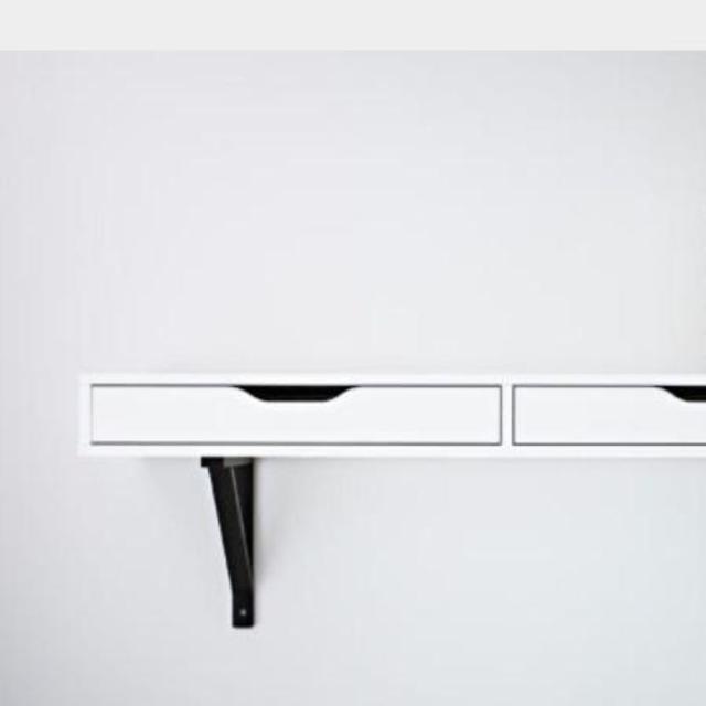 IKEA EKBY ALEX Shelf with drawer, white