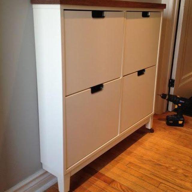 STÄLL Shoe cabinet with 4 compartments, white