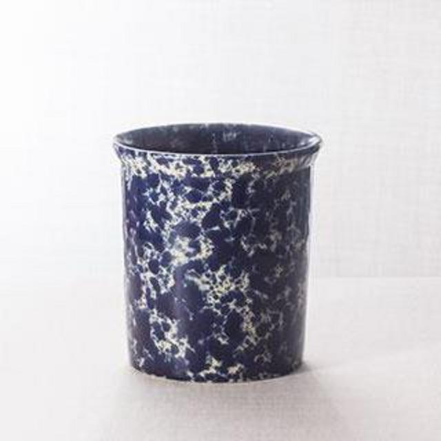 Short Utensil Crock - Blue Agate
