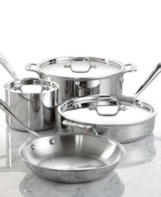 All-Clad Stainless Steel 7 Piece Cookware Set
