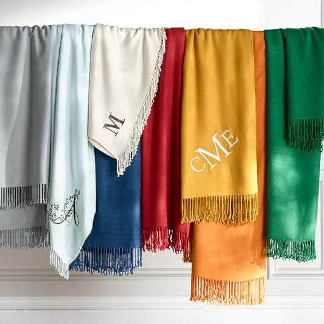 Monogrammable Throw- Ivory