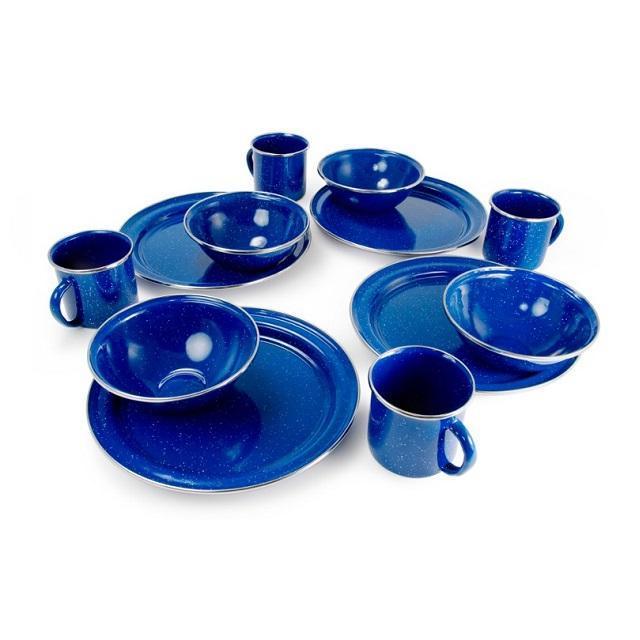 Mountain Summit Gear 4-Person Enamel Tableware Set