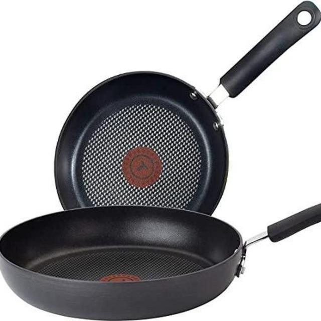T-fal Ultimate Hard Anodized Nonstick Fry Pan Set 10, 12 Inch Cookware, Pots and Pans, Dishwasher Safe Grey