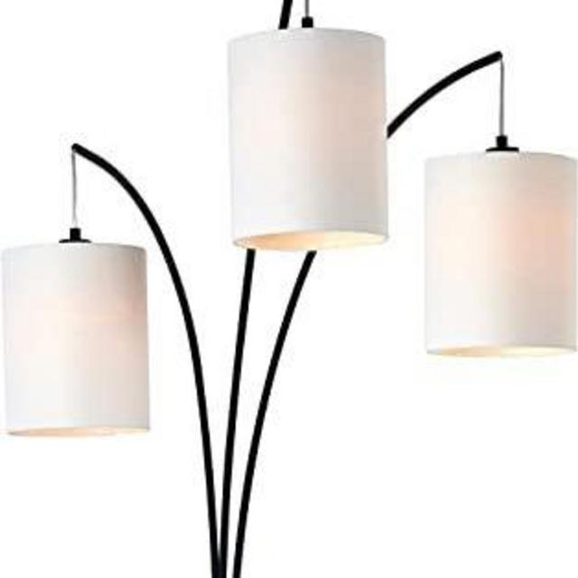 Kenroy Home 32849BL Leah Modern Arc Floor Lamp, Large, Black