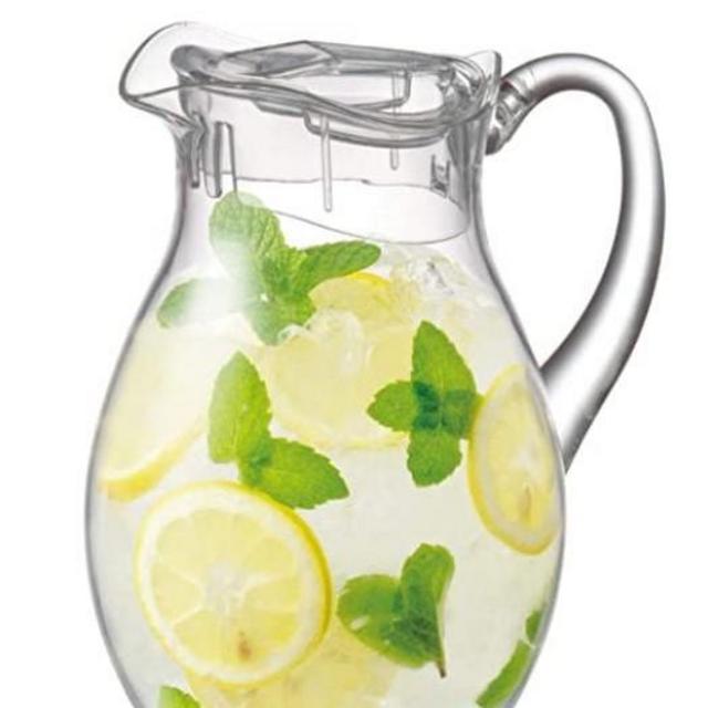 Amazing Abby - Bubbly - Acrylic Pitcher (72 oz), Clear Plastic Water Pitcher with Lid, Fridge Jug, BPA-Free, Shatter-Proof, Great for Iced Tea, Sangria, Lemonade, Juice, Milk, and More