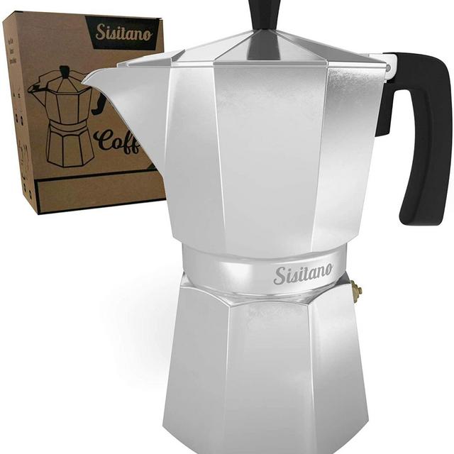 6 Cup Moka Pot (Mocha Pot) - Stovetop Espresso Maker - The Perfect Stove Top Italian Coffee Maker - Sisitano