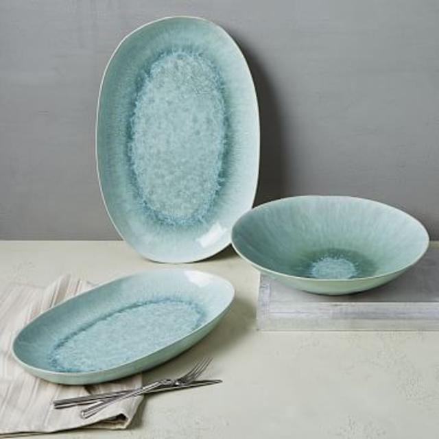 Reactive Glaze Serveware- Oval Platter