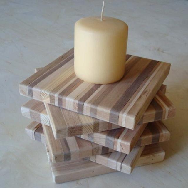 Repurposed Wood Coaster Wood Trivet FREE SHIPPING