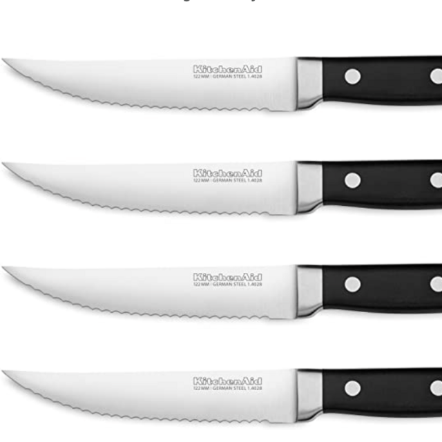 KitchenAid Classic Forged 4 Piece Steak Knives (Onyx Black)