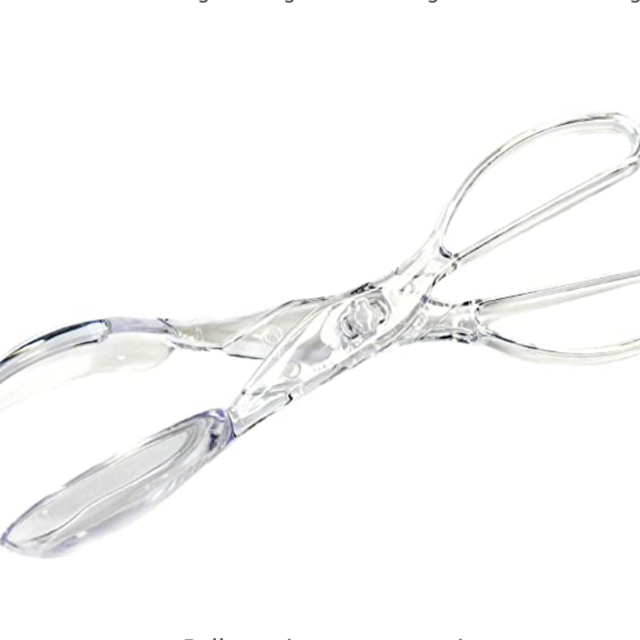 Chef Craft 20353 1-Piece Premium Plastic Salad Tongs, 11-1/4", Clear