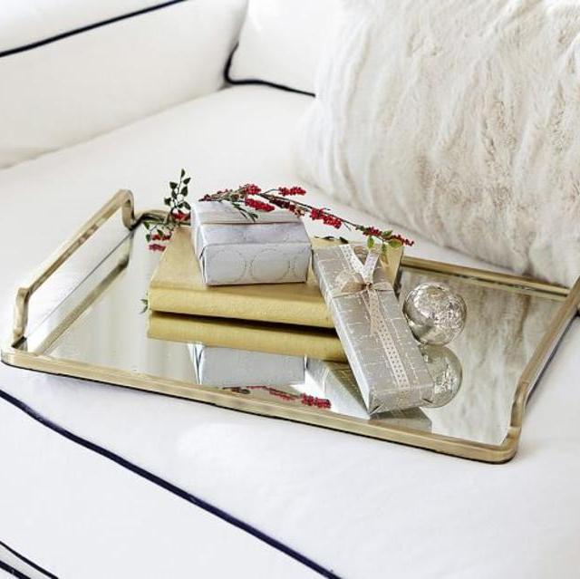 Bar Tray - Lynn Brass & Mirror Tray