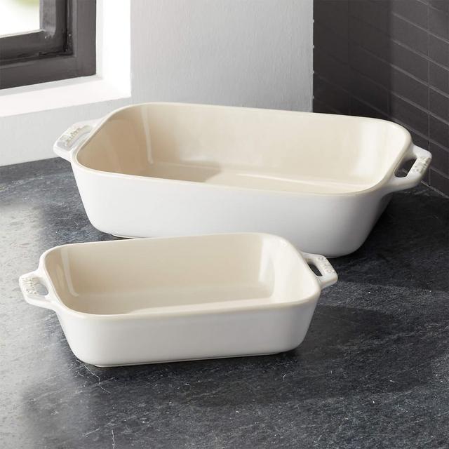 Staub ® Rustic Ivory 2-Piece Rectangular Baker Set