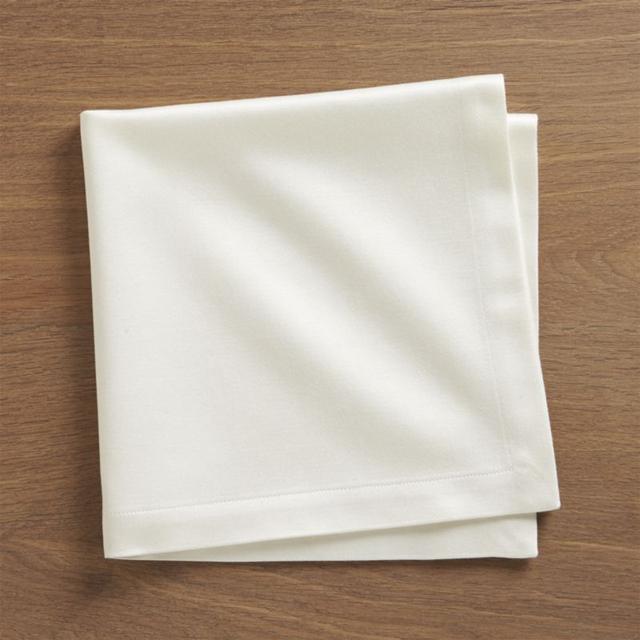 Sateen Ecru Cloth Dinner Napkins, Set of 4