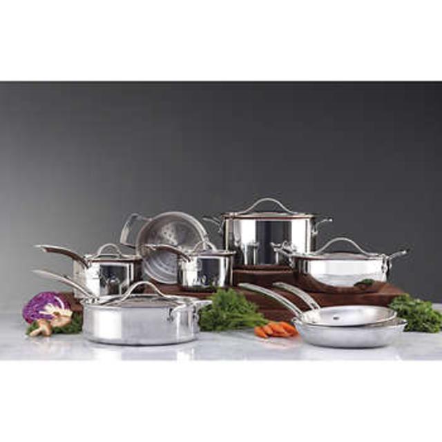 Kirkland Signature Tri-Ply Clad Stainless Steel 13-piece Cookware Set
