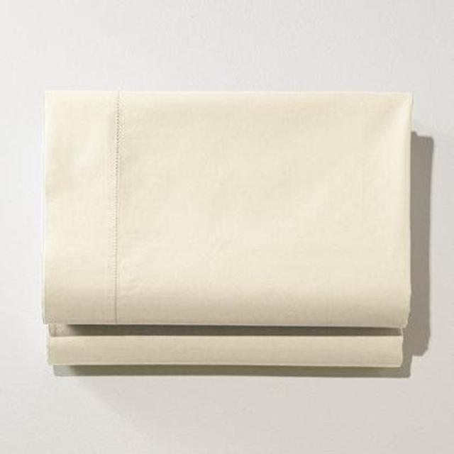 280-Thread-Count Pima Cotton Percale Sheet Set - Cream/Antique Pine