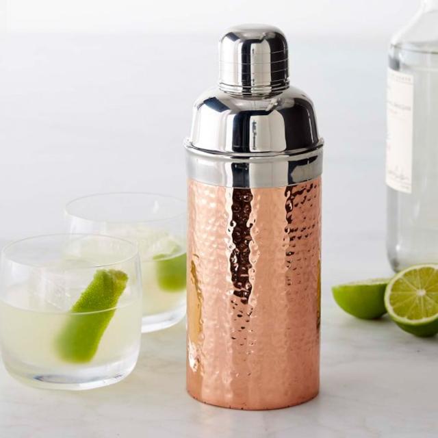 Copper Hammered Cocktail Shaker