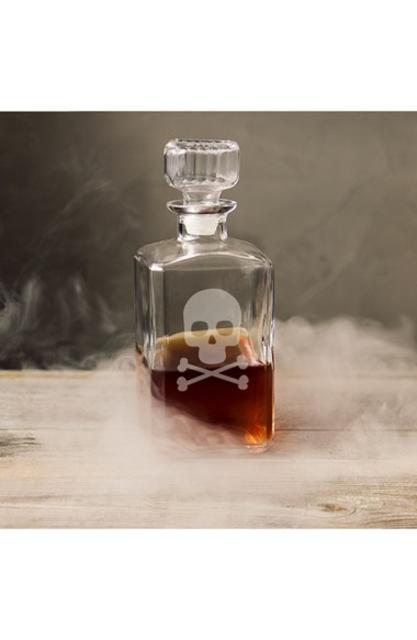 'Skull & Crossbones' Glass Decanter
