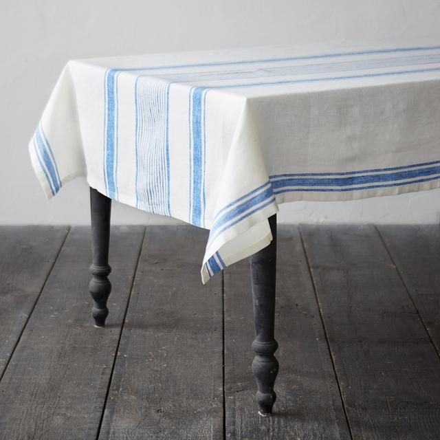 Lithuanian Linen Tablecloth, Market Stripe