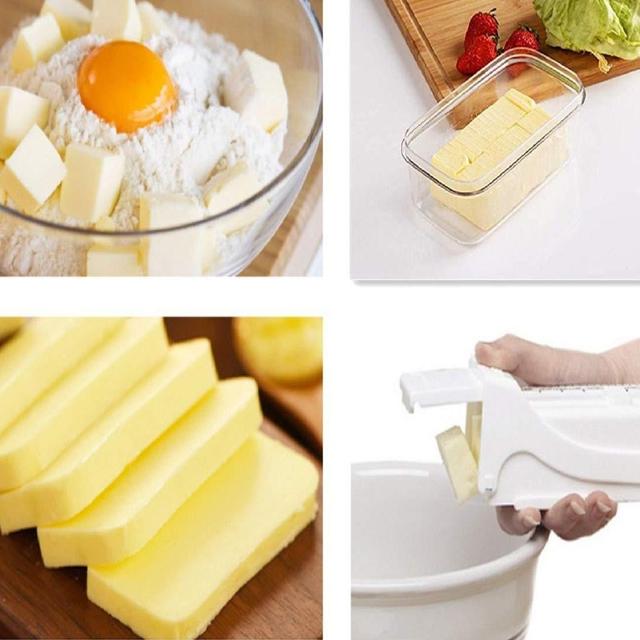 Choppan Butter Dispenser - One Press Butter Cutter Spreader Slicer Buttermate, White