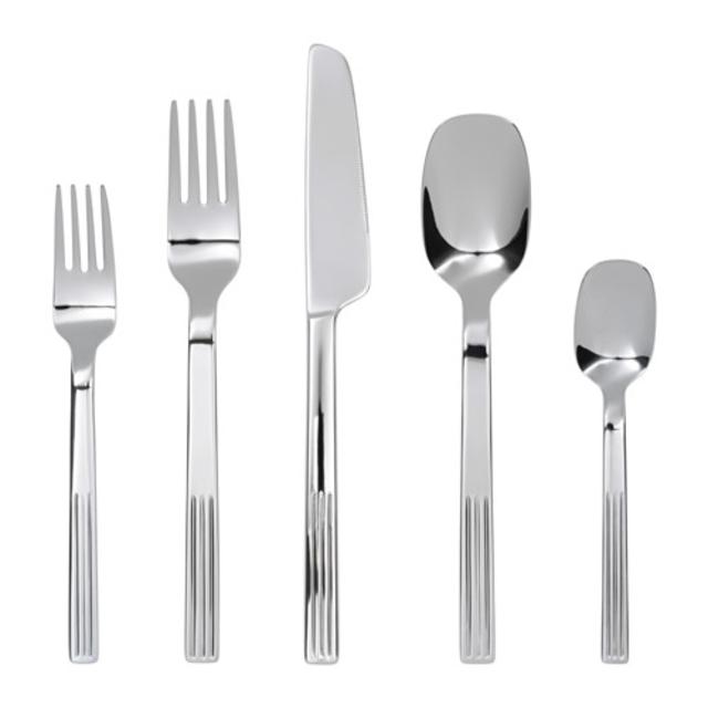 JUSTERA				20-piece flatware set, stainless steel