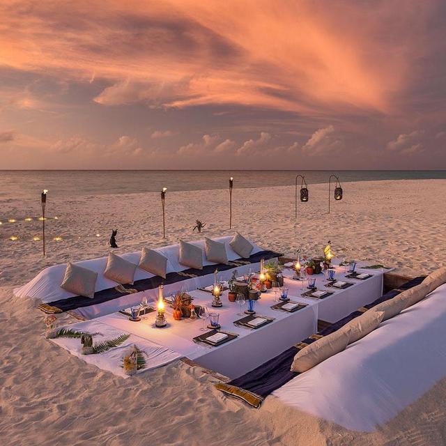 Private dinner in the Maldives
