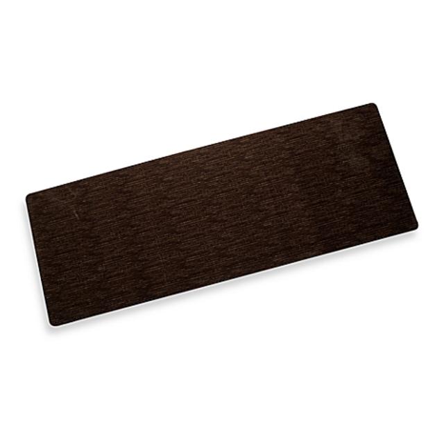 Bungalow Flooring Microfibre Neoprene 23-Inch x 60-Inch Runner in Miller Brown