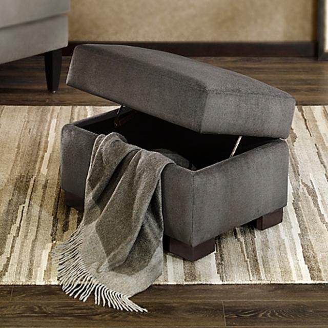 Regency Heights® Palmer Storage Ottoman in Gunmetal