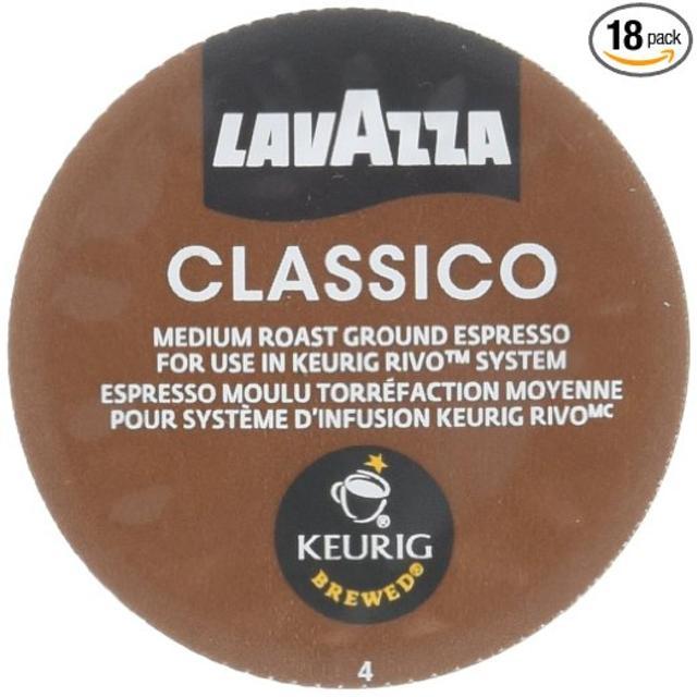 Lavazza Espresso Classico Keurig Rivo Pack, 18 Count