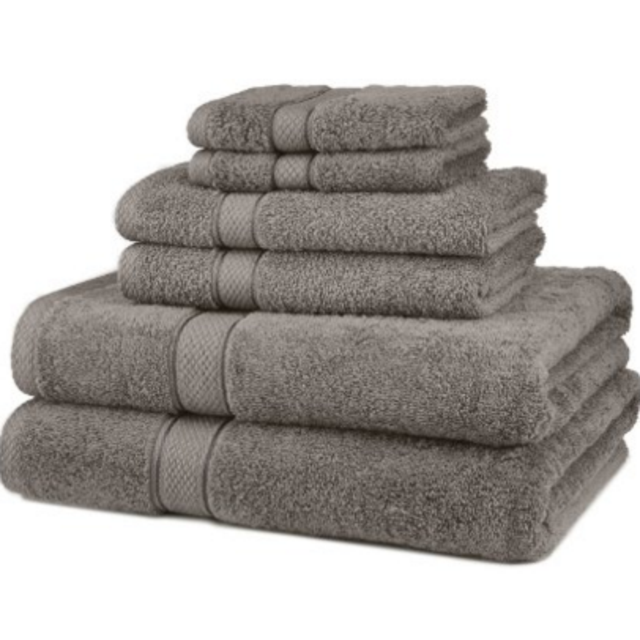 Pinzon 6-Piece Egyptian Cotton Towel Set - Grey