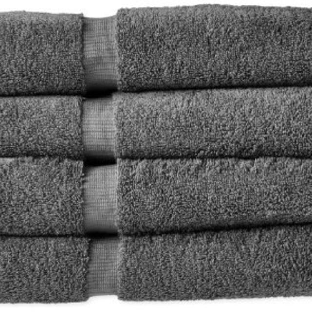 Luxury Hotel & Spa Towel 100% Genuine Turkish Cotton (Bath Towel  - Set of 4, Gray)