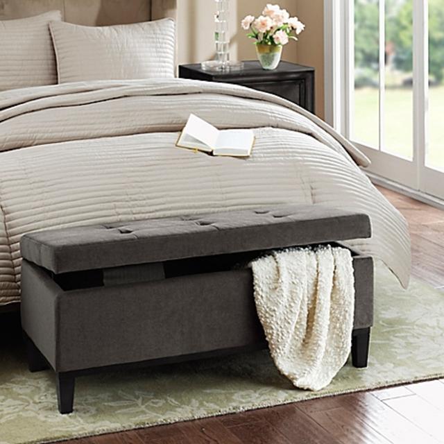 Regency Heights® Amherst Bench Storage Ottoman in Gunmetal