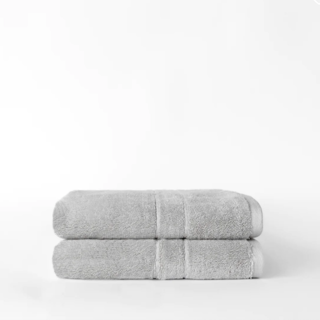 Premium Plush Hand Towels - Light Grey