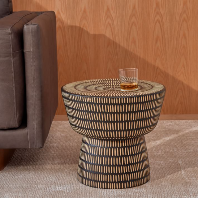 Faroe Textured Side Table (13")