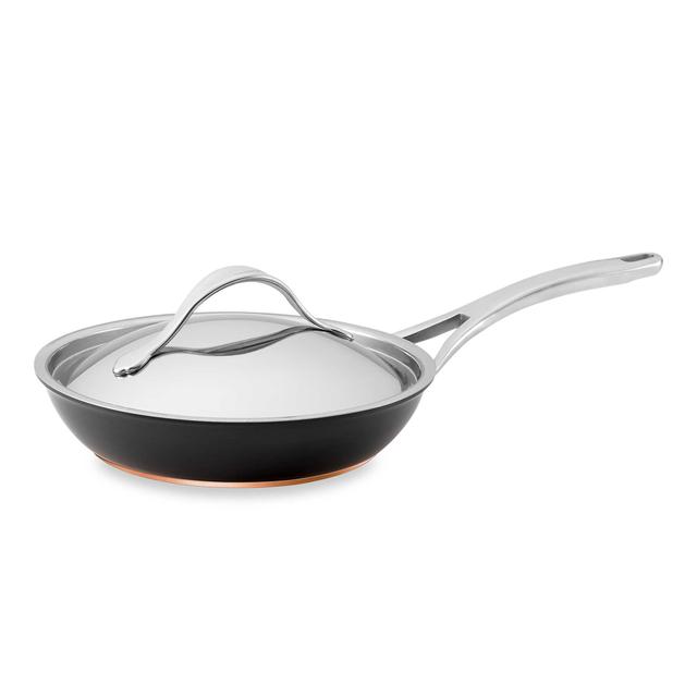 Anolon® Nouvelle Copper Nonstick 10-Inch Covered French Skillet in Grey