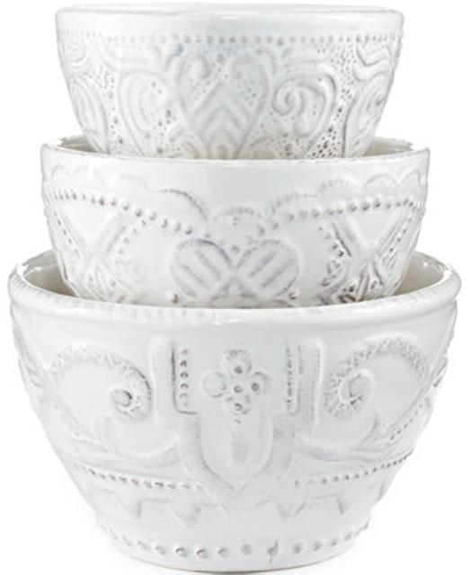Maison Versailles Blanc Set of 3 Nesting Bowls