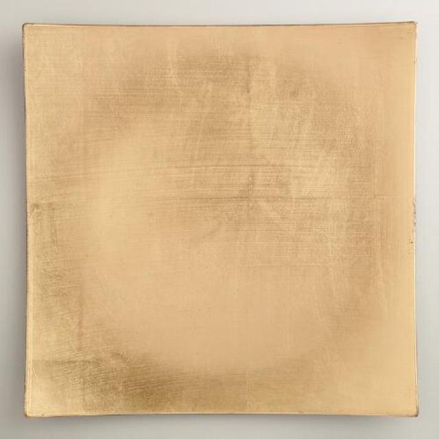 Gold Square-Rimmed Chargers, Set of 4