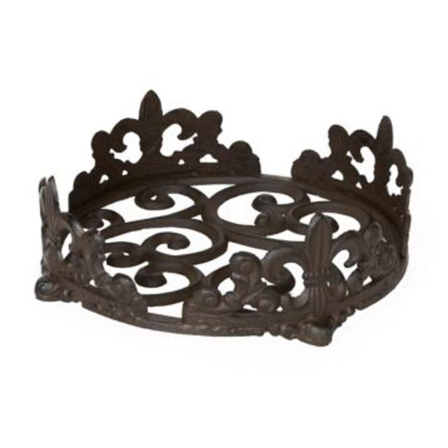 Cast Iron Fleur-de-lis Plate Holder