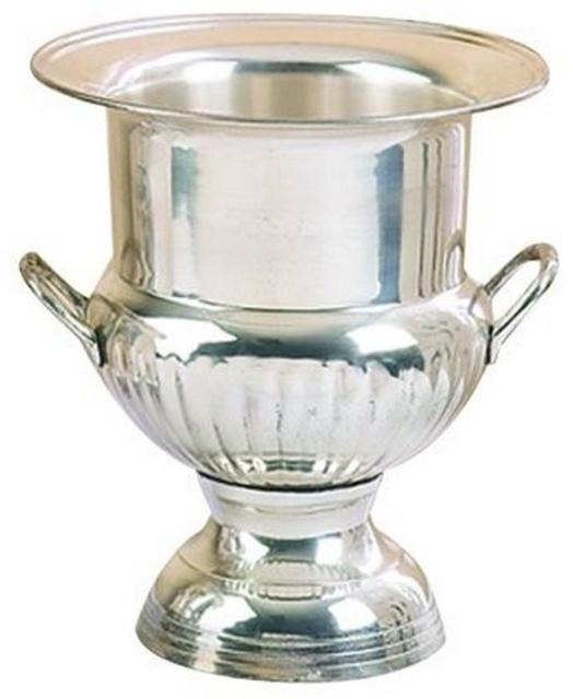 Deco 79 Plated Wine Bucket, 10", Silver