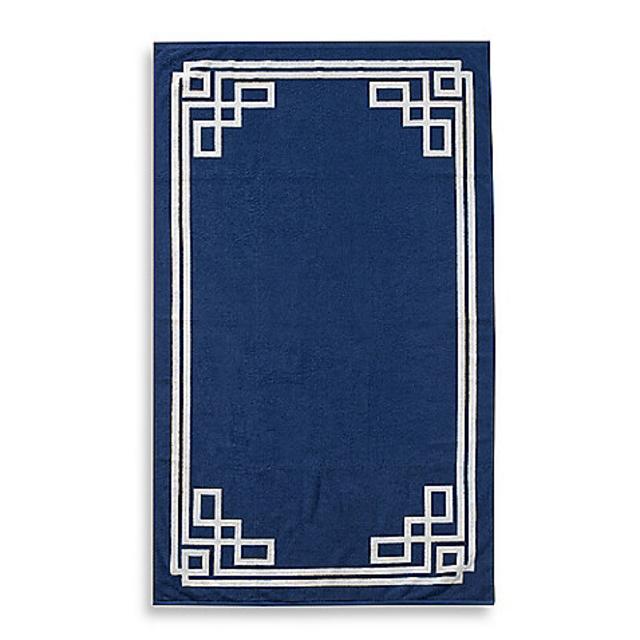 Wamsutta® Hotel Border Beach Towel in Navy