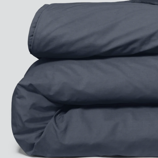 Casper Percale King Duvet Cover in Indigo
