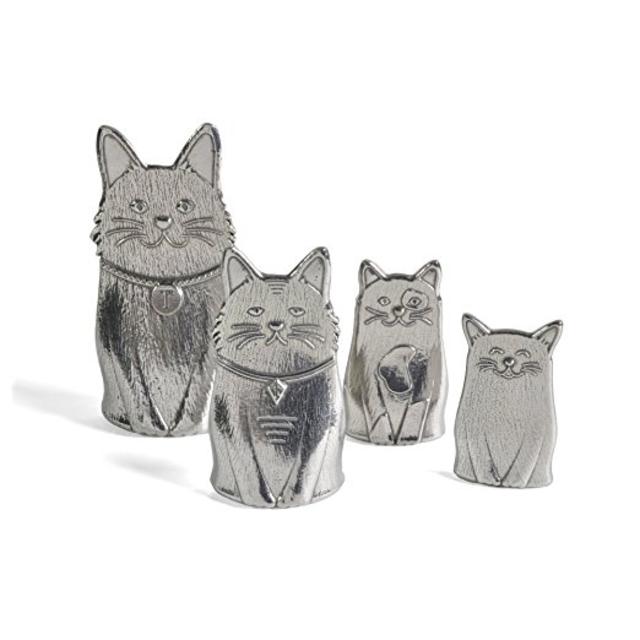 Roosfoos: Pewter Cat Measuring Spoons