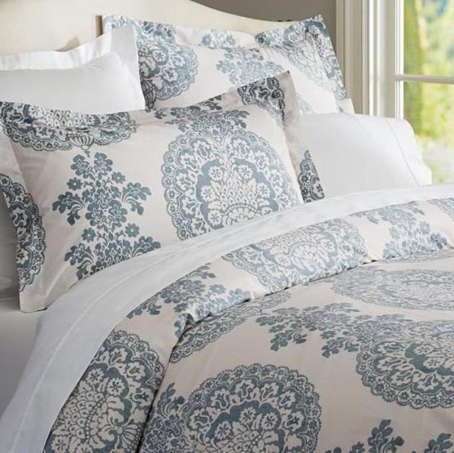 Lucianna Medallion Duvet Cover & Sham-Grey Queen